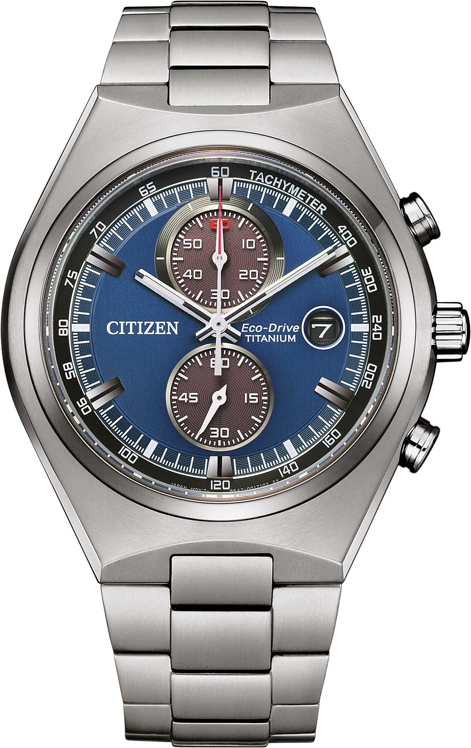 Японские титановые наручные часы Citizen CA7090-87L с хронографом