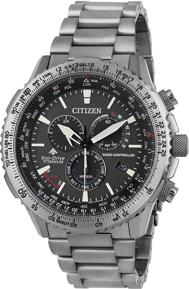 Японские титановые наручные часы Citizen CB5010-81E с хронографом