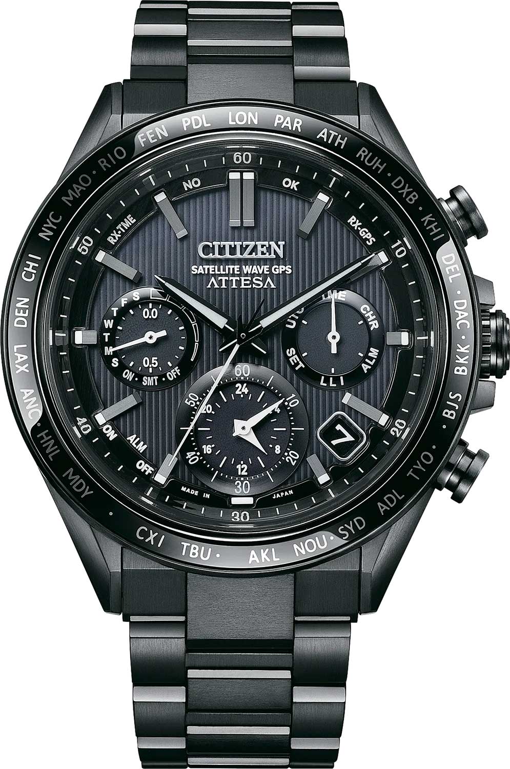 Японские титановые наручные часы Citizen CC4055-65E с хронографом