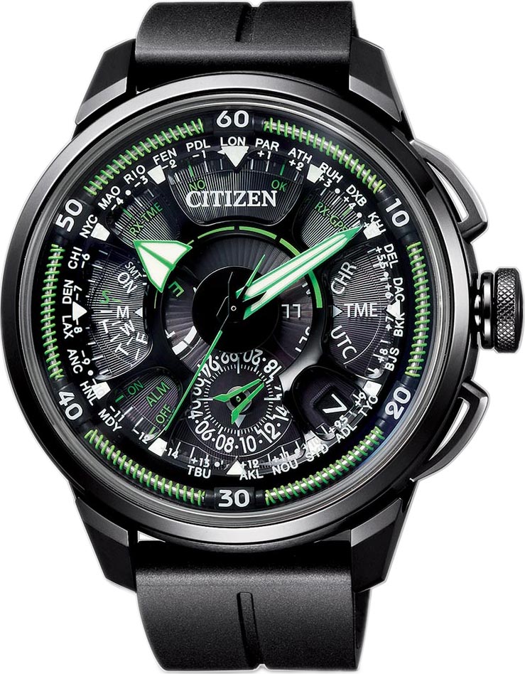 Японские титановые наручные часы Citizen CC7005-16E с хронографом