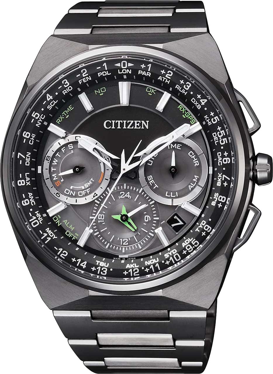 Японские титановые наручные часы Citizen CC9004-51E с хронографом