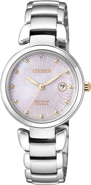 Японские титановые наручные часы Citizen EW2506-81Y