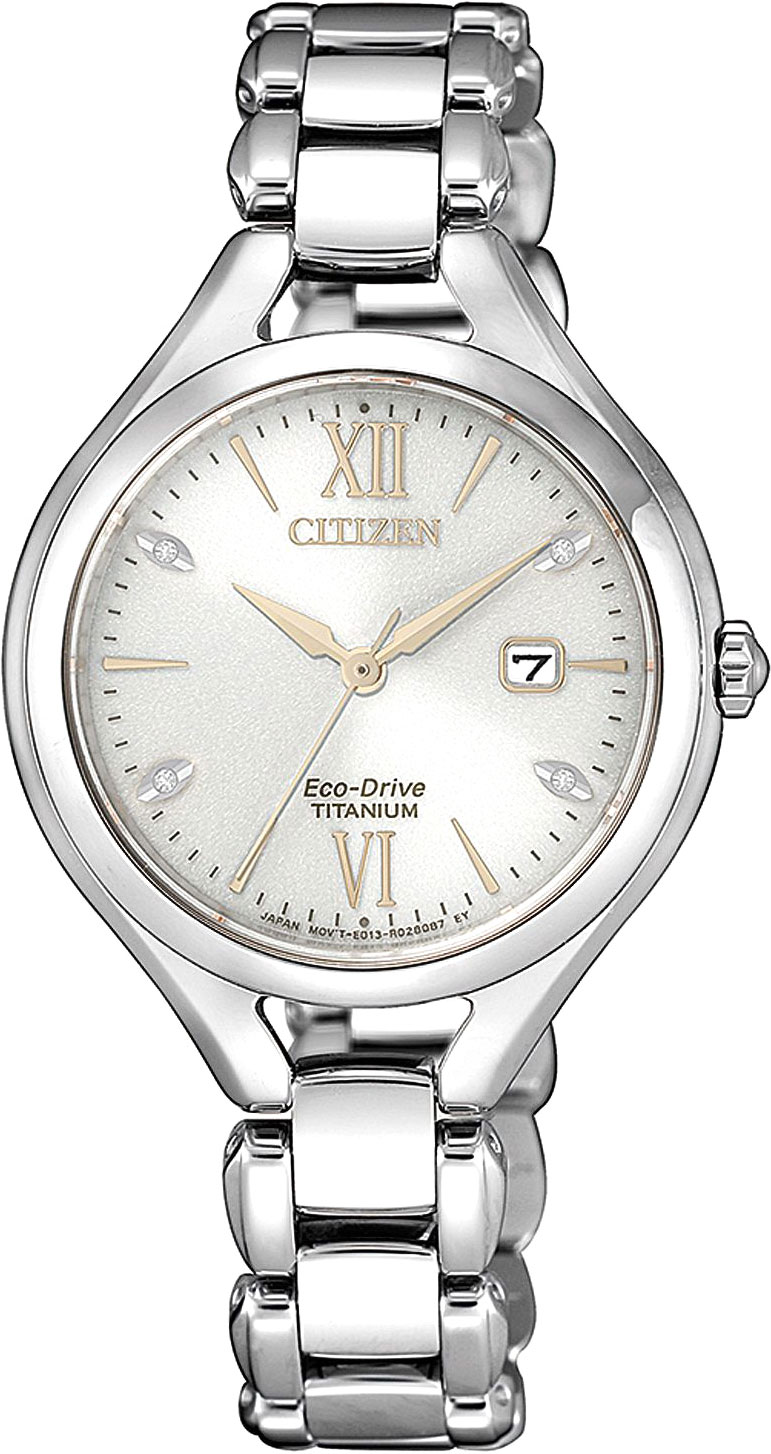 Японские титановые наручные часы Citizen EW2560-86A