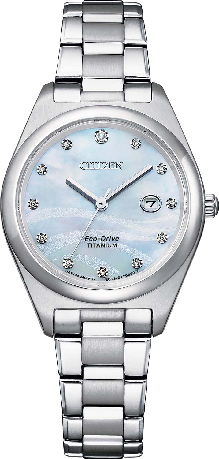 Японские титановые наручные часы Citizen EW2600-83D