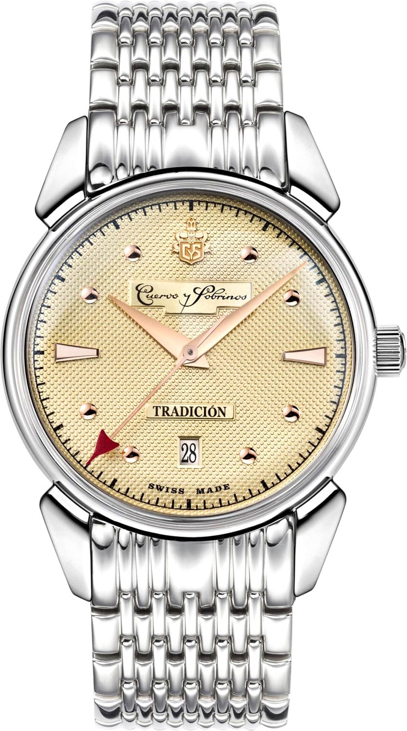 Швейцарские механические наручные часы Cuervo y Sobrinos 3195B.1TR.C