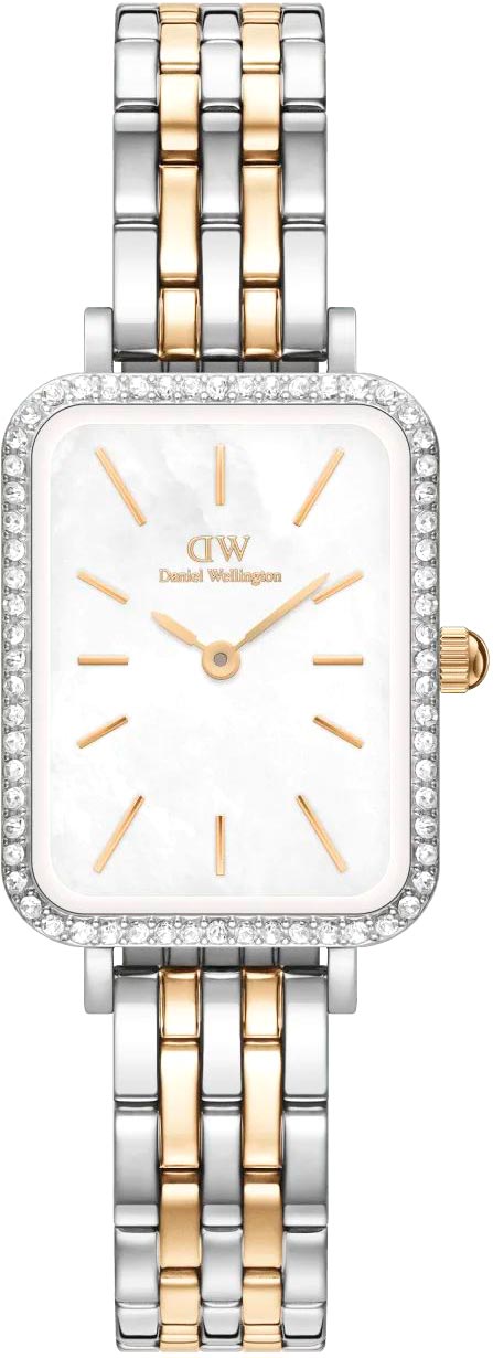   Daniel Wellington Quadro 20x26 Bezel  5-link White MOP TT G/S