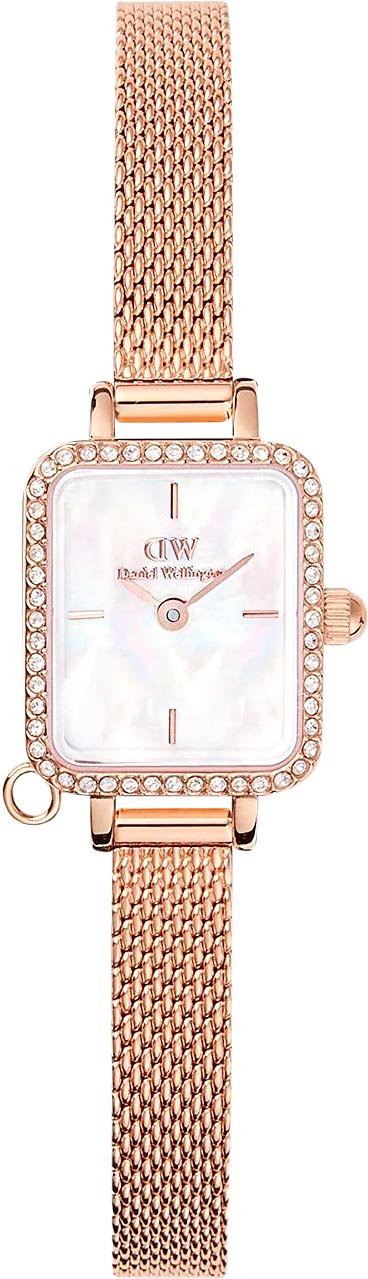   Daniel Wellington Quadro Mini Charm Bezel 15.4x18.2 Melrose White MOP RG