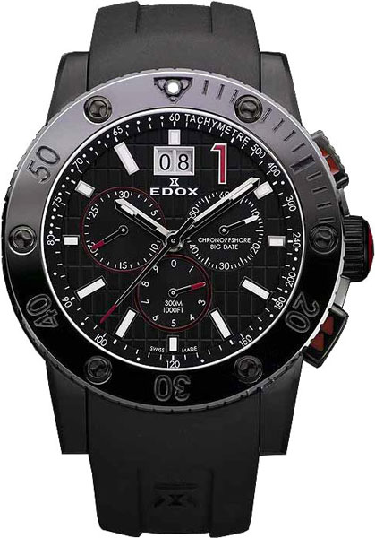 Швейцарские наручные часы Edox 10012-37NNRO с хронографом