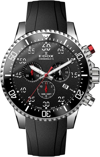Швейцарские наручные часы Edox 10227-3CANBN с хронографом