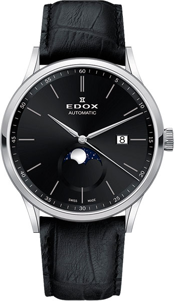 Швейцарские механические наручные часы Edox 80500-3NIN