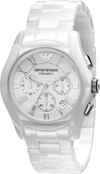 Керамические наручные часы Emporio Armani AR1403 с хронографом