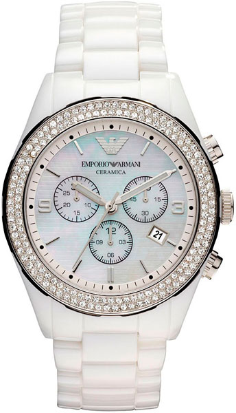 Керамические наручные часы Emporio Armani AR1456 с хронографом