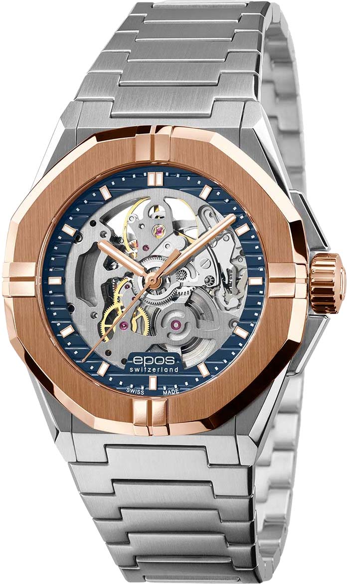 Швейцарские механические наручные часы Epos 3506.139.34.16.30