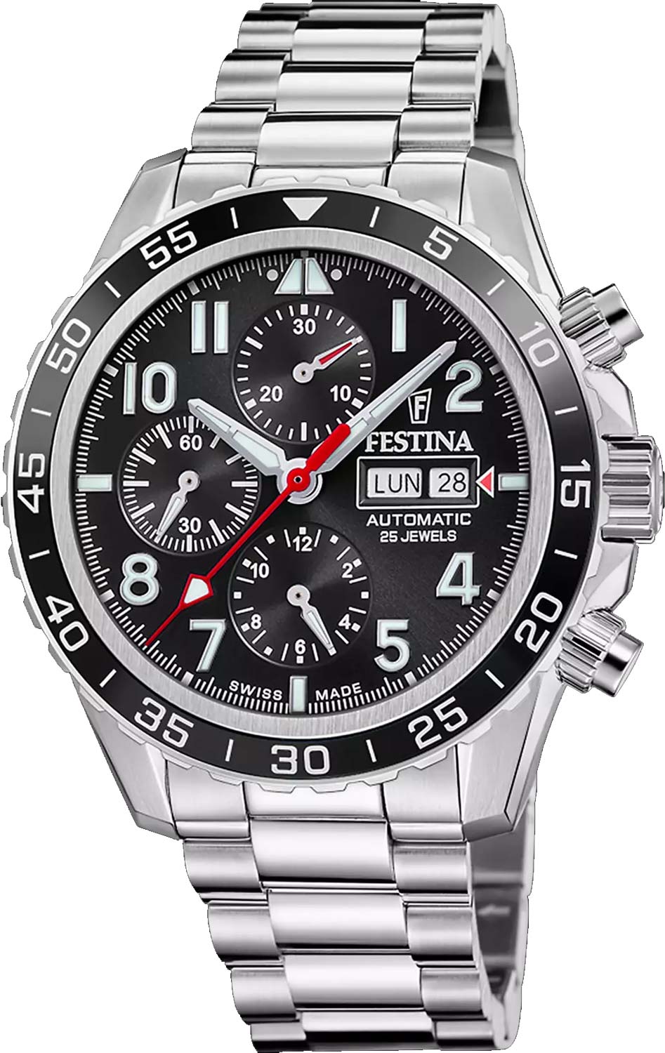 Швейцарские механические наручные часы Festina F20055/4 с хронографом