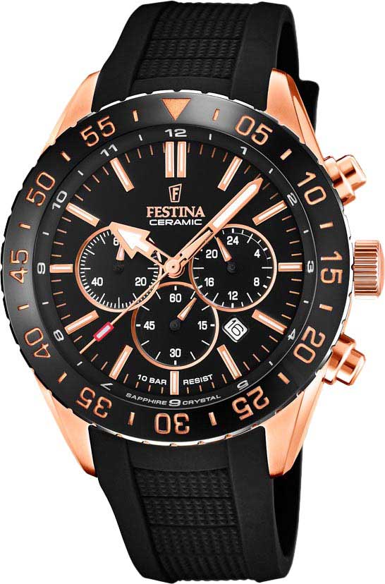 Керамические наручные часы Festina F20516/2-ucenka с хронографом