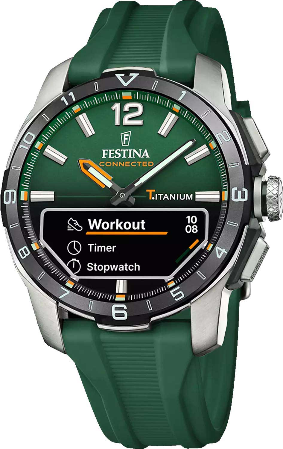 Спортивные титановые наручные часы Festina F23000/2-ucenka с хронографом