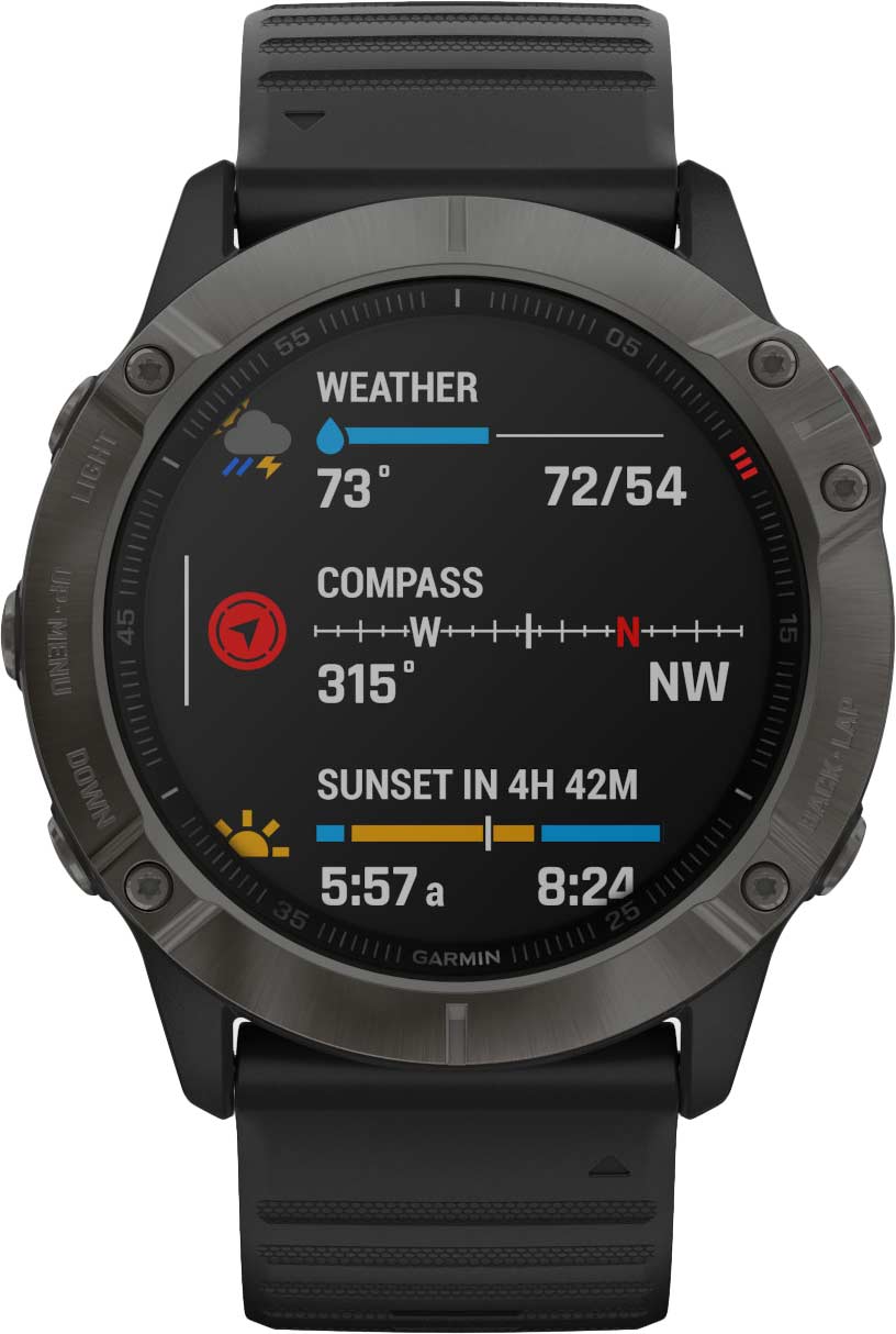 Умные часы Garmin Fenix 6X Sapphire Carbon Gray DLC GPS 010-02157-11
