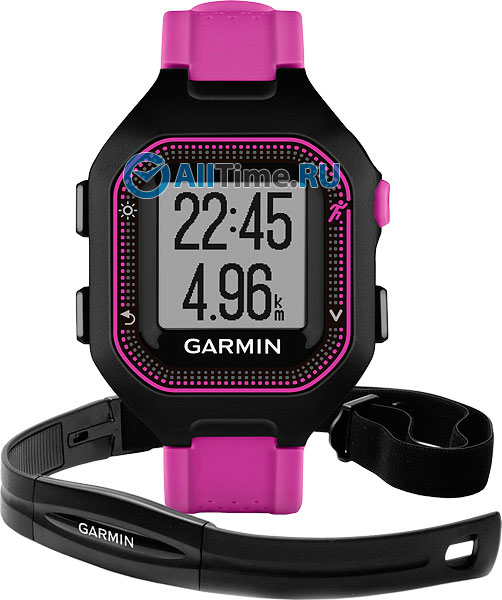Умные часы Garmin Forerunner-25-Small-Black/Purple-HRM1