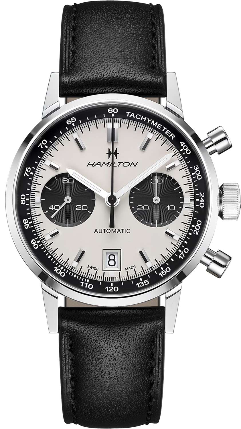 Швейцарские механические наручные часы Hamilton H38416711 с хронографом