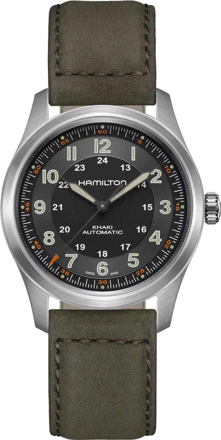 Швейцарские механические титановые наручные часы Hamilton H70205830