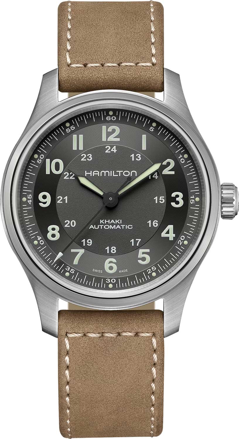 Швейцарские механические титановые наручные часы Hamilton H70545550