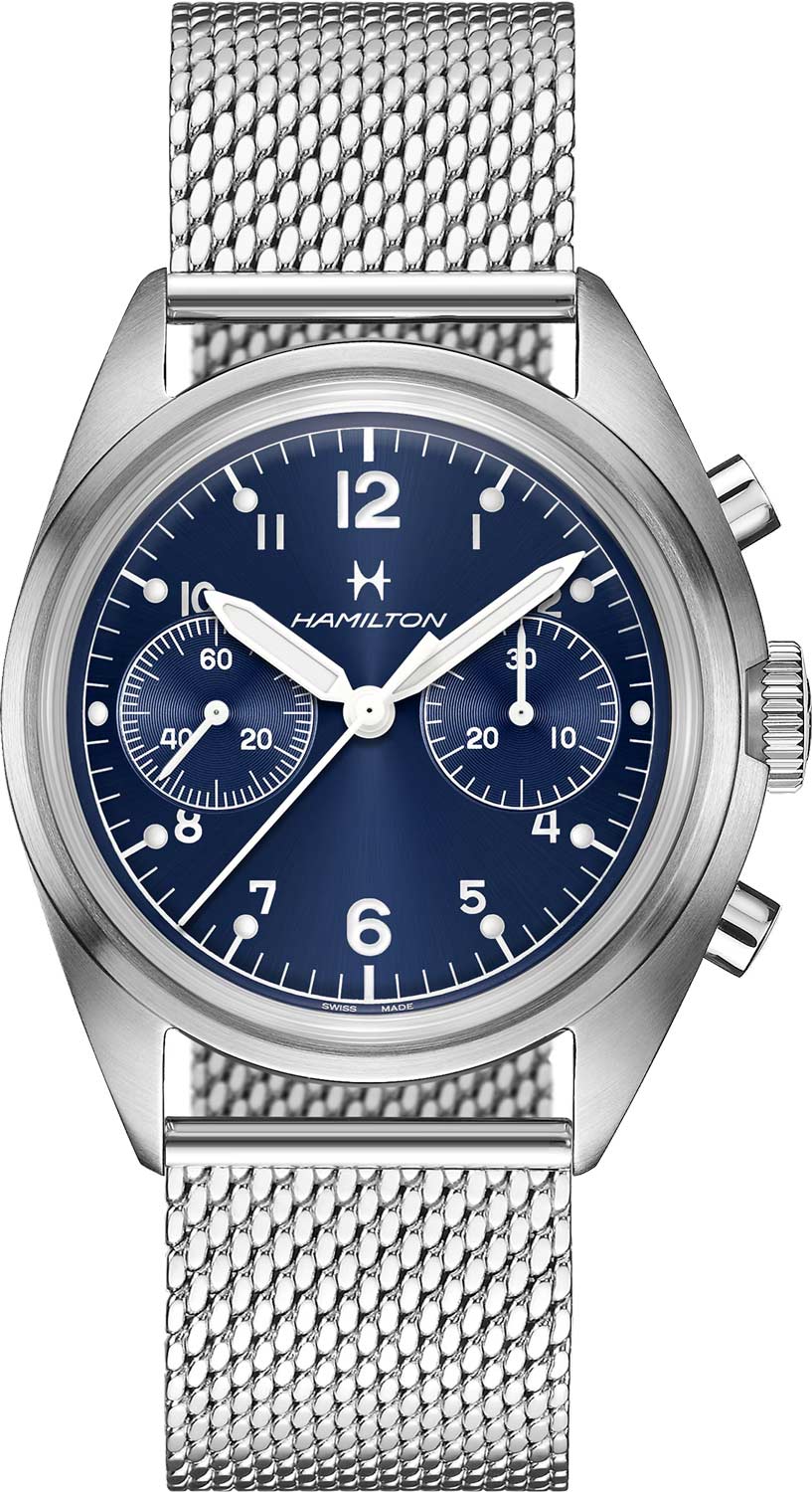 Швейцарские механические наручные часы Hamilton H76409140 с хронографом