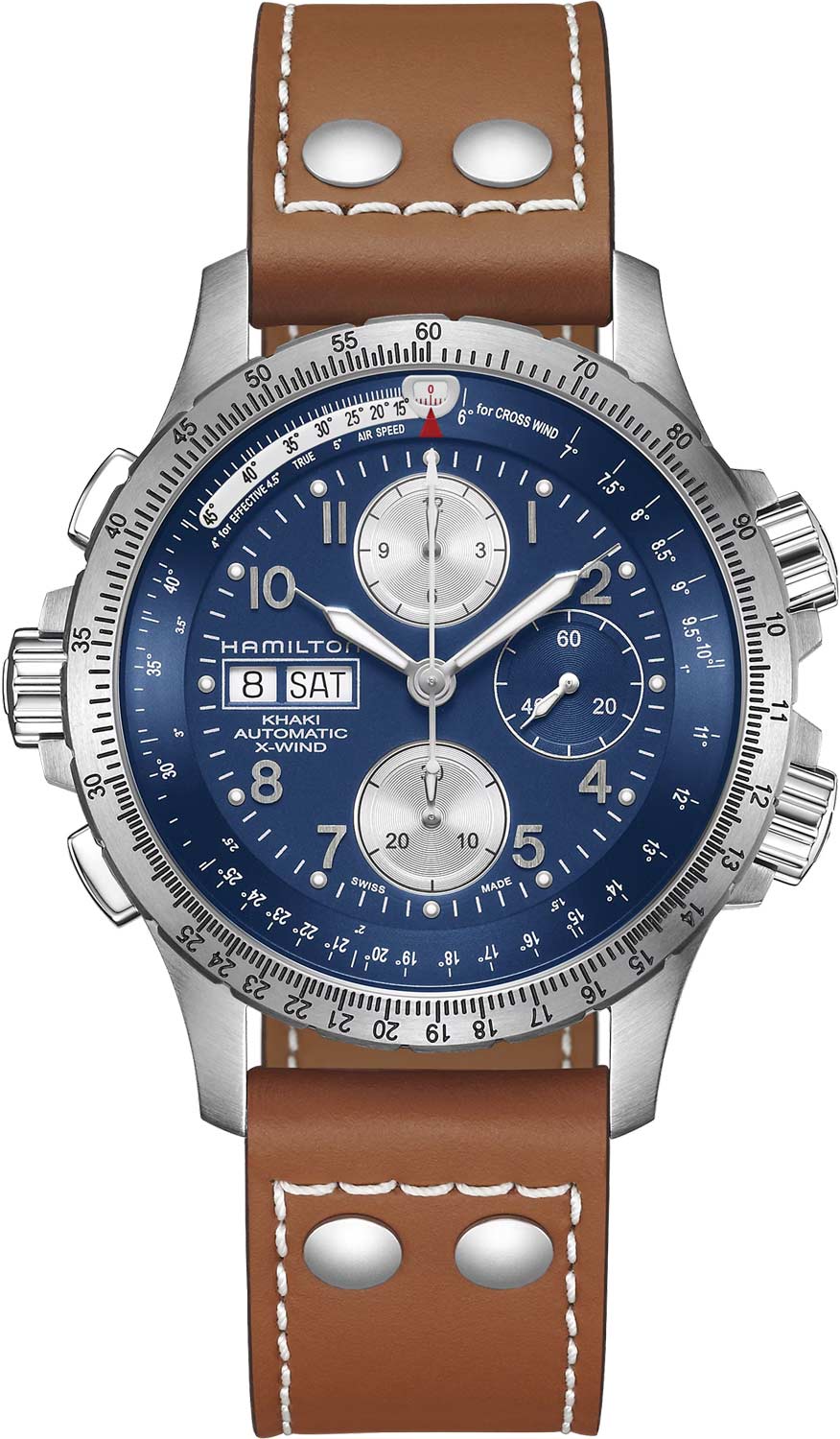 Швейцарские механические наручные часы Hamilton H77506540 с хронографом