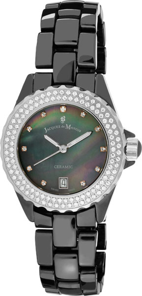 Швейцарские керамические наручные часы Jacques du Manoir CER.23
