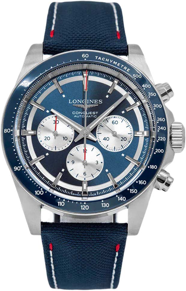 Швейцарские механические наручные часы Longines L3.835.4.91.2 с хронографом