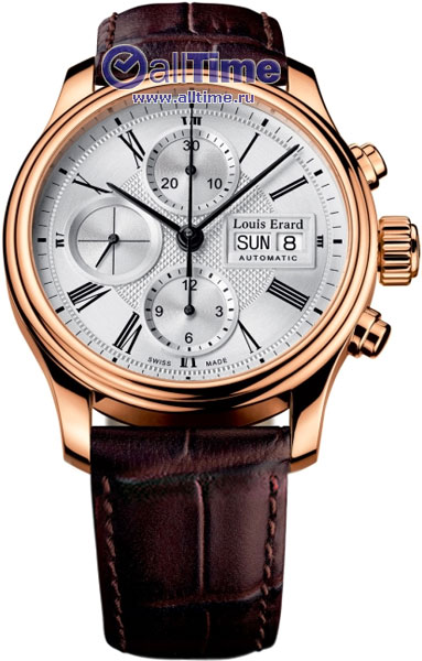 Швейцарские механические наручные часы Louis Erard L78259PR21 с хронографом