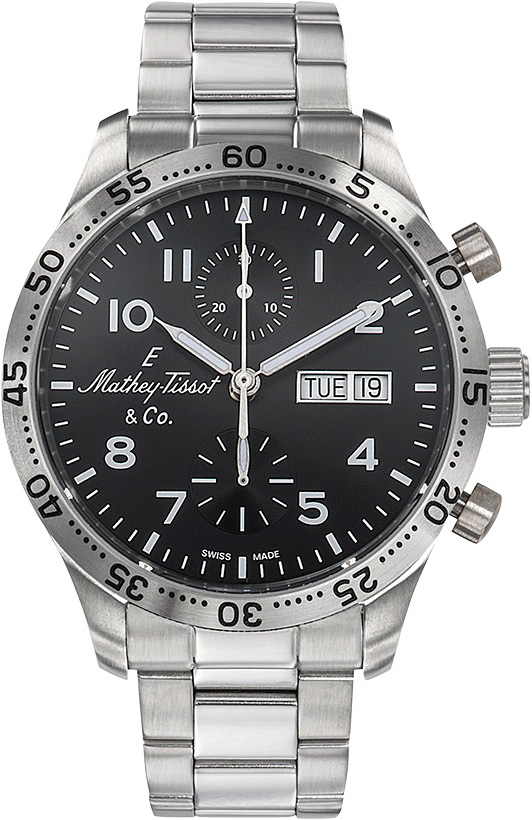 Швейцарские механические наручные часы Mathey-Tissot H1821CHATNG с хронографом