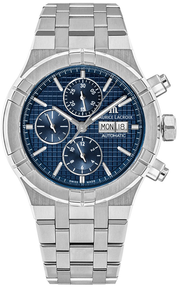 Швейцарские механические наручные часы Maurice Lacroix AI6038-SS00F-430-C с хронографом