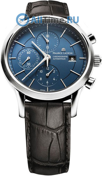 Швейцарские механические наручные часы Maurice Lacroix LC6058-SS001-430 с хронографом