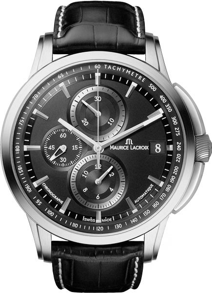 Швейцарские механические наручные часы Maurice Lacroix PT6128-SS001-330 с хронографом