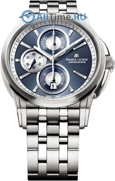 Швейцарские механические наручные часы Maurice Lacroix PT6188-SS002-430 с хронографом