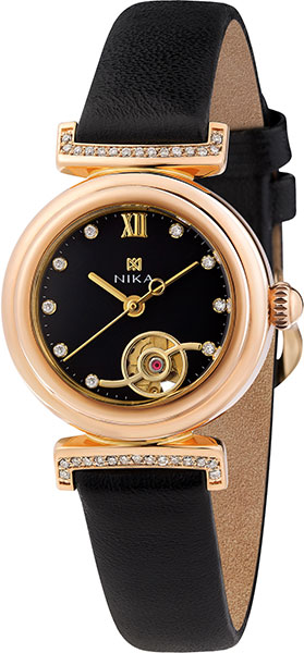 Российские механические золотые наручные часы NIKA 1008.7.1.56A