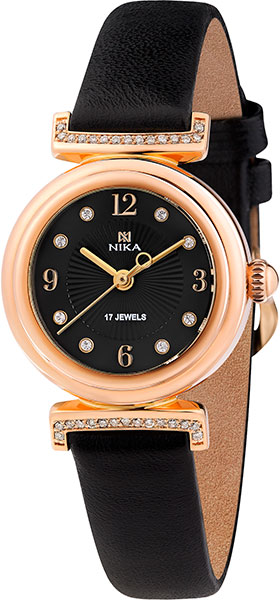 Российские механические золотые наручные часы NIKA 1008.7.1.56B