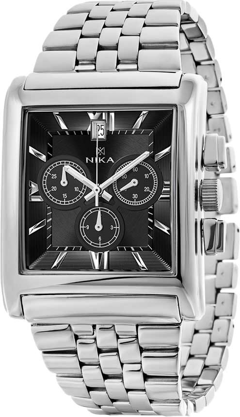 Российские серебряные наручные часы NIKA 1064.0.9.53H.150 с хронографом