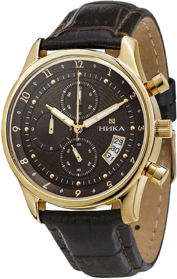 Российские золотые наручные часы NIKA 1246.0.3.62A с хронографом