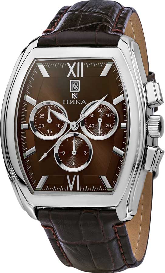 Российские серебряные наручные часы NIKA 1264.0.9.63A с хронографом