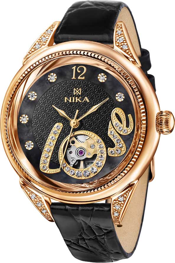 Российские механические золотые наручные часы NIKA 1284.1.1.56A