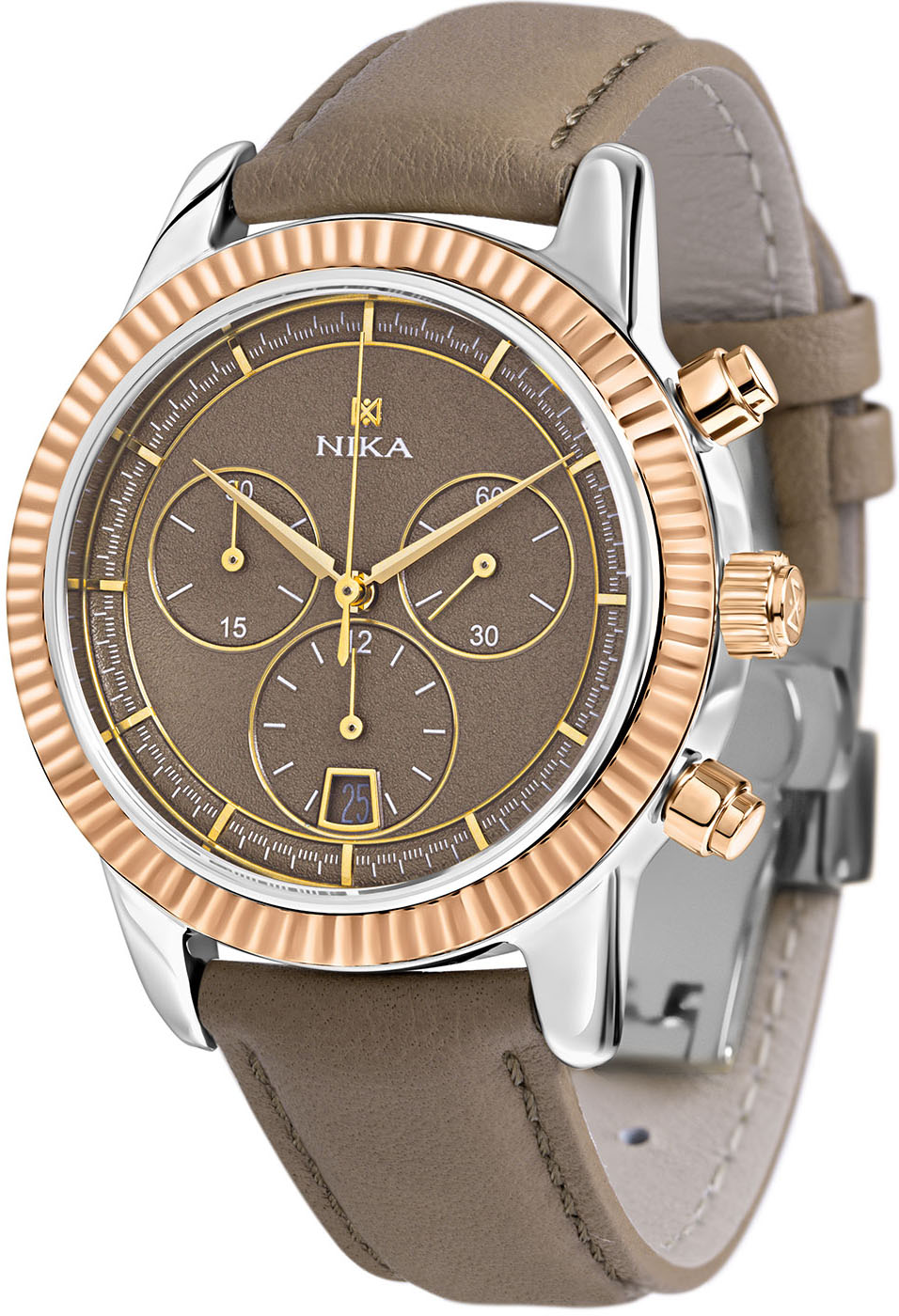 Российские серебряные наручные часы NIKA 1326.0.19.45A с хронографом