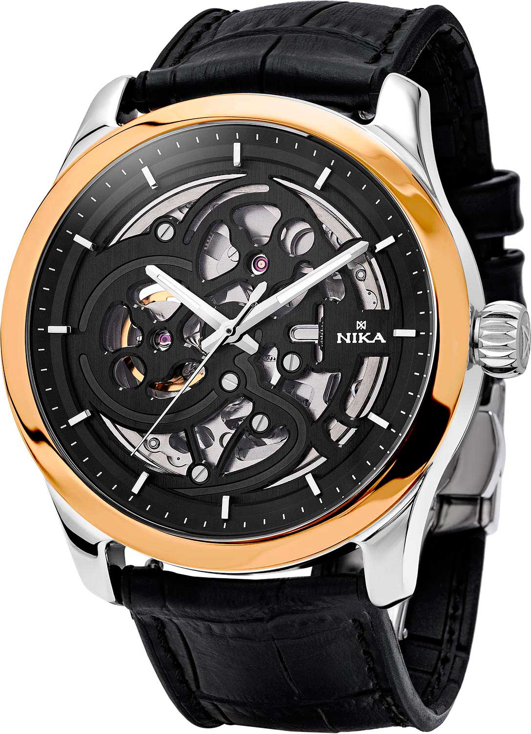 Российские механические серебряные наручные часы NIKA 1378.0.19.57A.B
