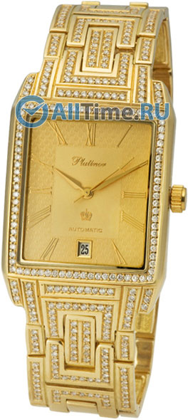 Российские механические золотые наручные часы Platinor Rt31911.421