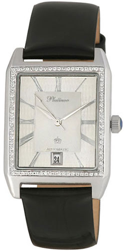 Российские механические серебряные наручные часы Platinor Rt51906.423