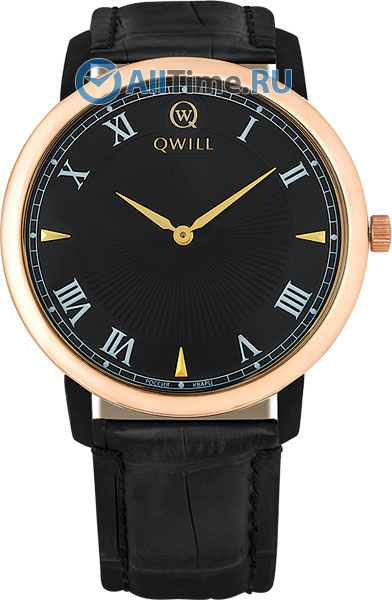 Российские золотые наручные часы Qwill 6000.01.02.1.51A