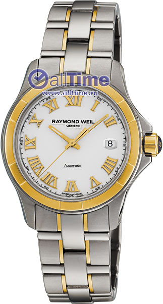 Швейцарские механические золотые наручные часы Raymond Weil 2970-SG-00308