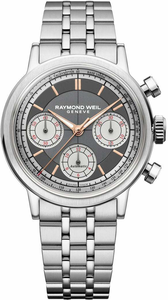 Швейцарские механические наручные часы Raymond Weil 7765-ST-60651 с хронографом