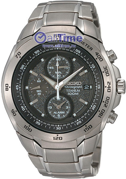 Японские титановые наручные часы Seiko SNAB91P1 с хронографом