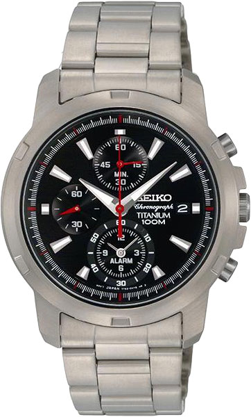 Японские титановые наручные часы Seiko SNAE47P1 с хронографом
